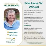 Nota de falecimento: Ilda Irene W. Winkel