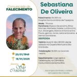 Nota de falecimento: Sebastiania de Oliveira