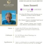 Nota de falecimento: Isau Sasseti