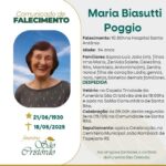 Nota de falecimento: Maria Biasutti Poggio