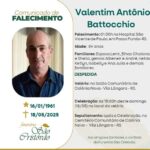 Nota de falecimento: Valentim Antônio Battocchio
