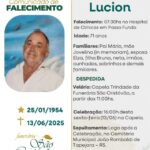 NOTA DE FALECIMENTO: Delvo Lucion