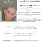 Nota de Falecimento: Isabel Machado Dias