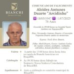 Nota de falecimento: Obituário: Alcides Antônio Duarte – “Arcidinho”