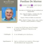 Nota de falecimento: Paulino de Mattos