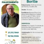 NOTA DE FALECIMENTO GILBERTO BORILLE