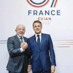 Lula se reúne com o presidente da França às margens do G7